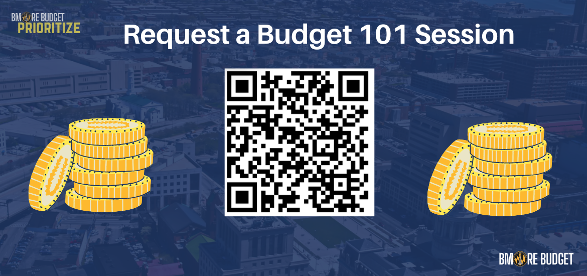 QR Code and link to access budget 101 session form